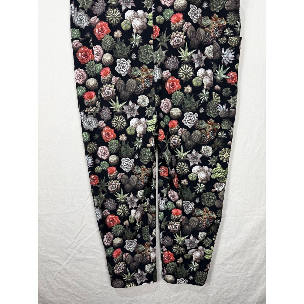 KAVU San Blas Greenhouse Overalls XL Black Succulent Cactus Print NWT 6094-856-4 - Picture 10 of 11
